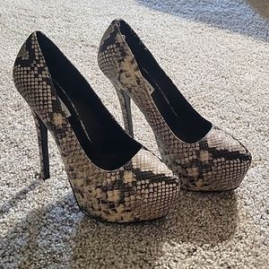 Steve Madden snake print heels